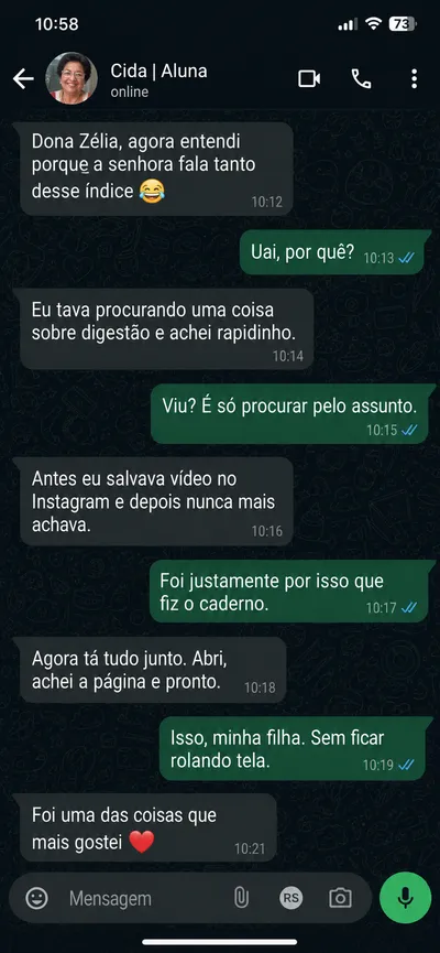 Depoimento Aluna Cida